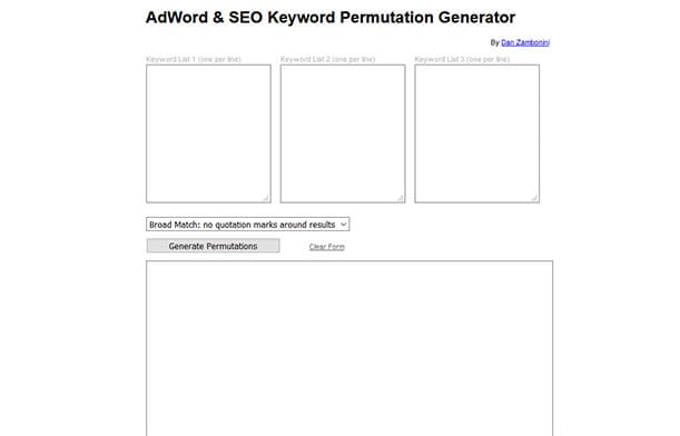 adwords SEO keyword permutation generator