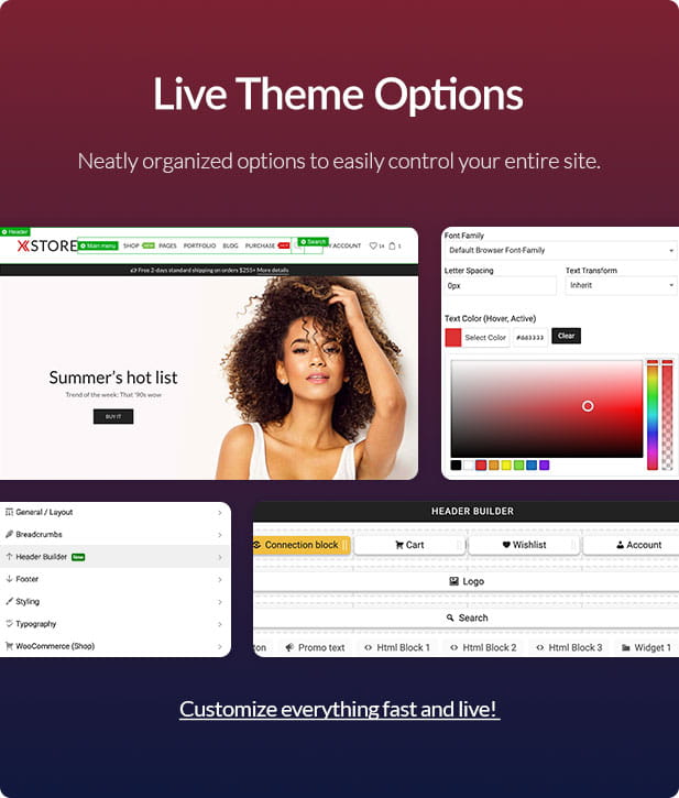 xstore live theme options