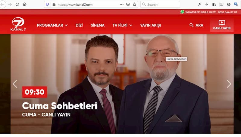 meşhur türk WordPress siteler kanal7.com